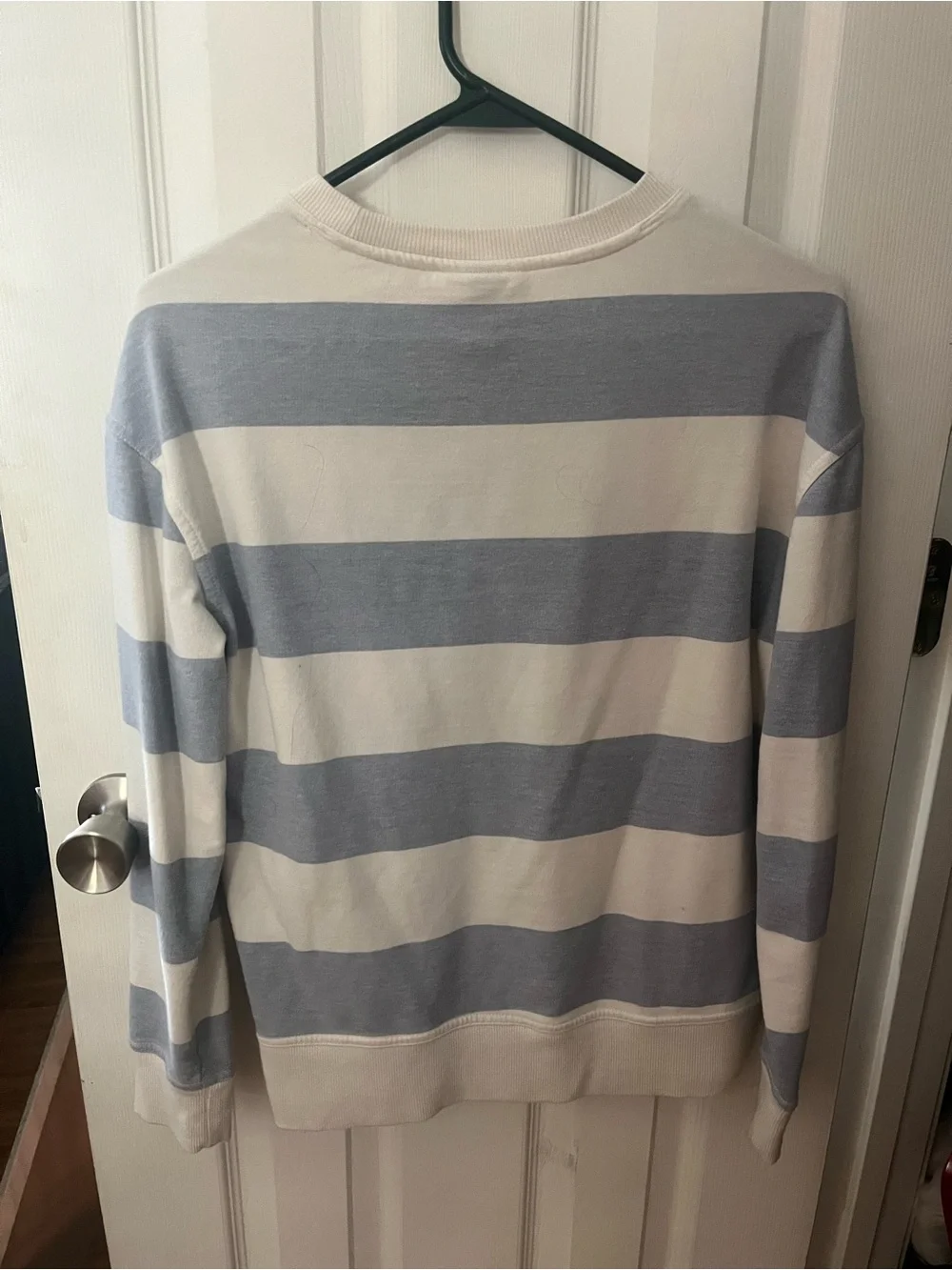 Universal Thread Men's Crewneck Sweater in Blue and Cream Stripes